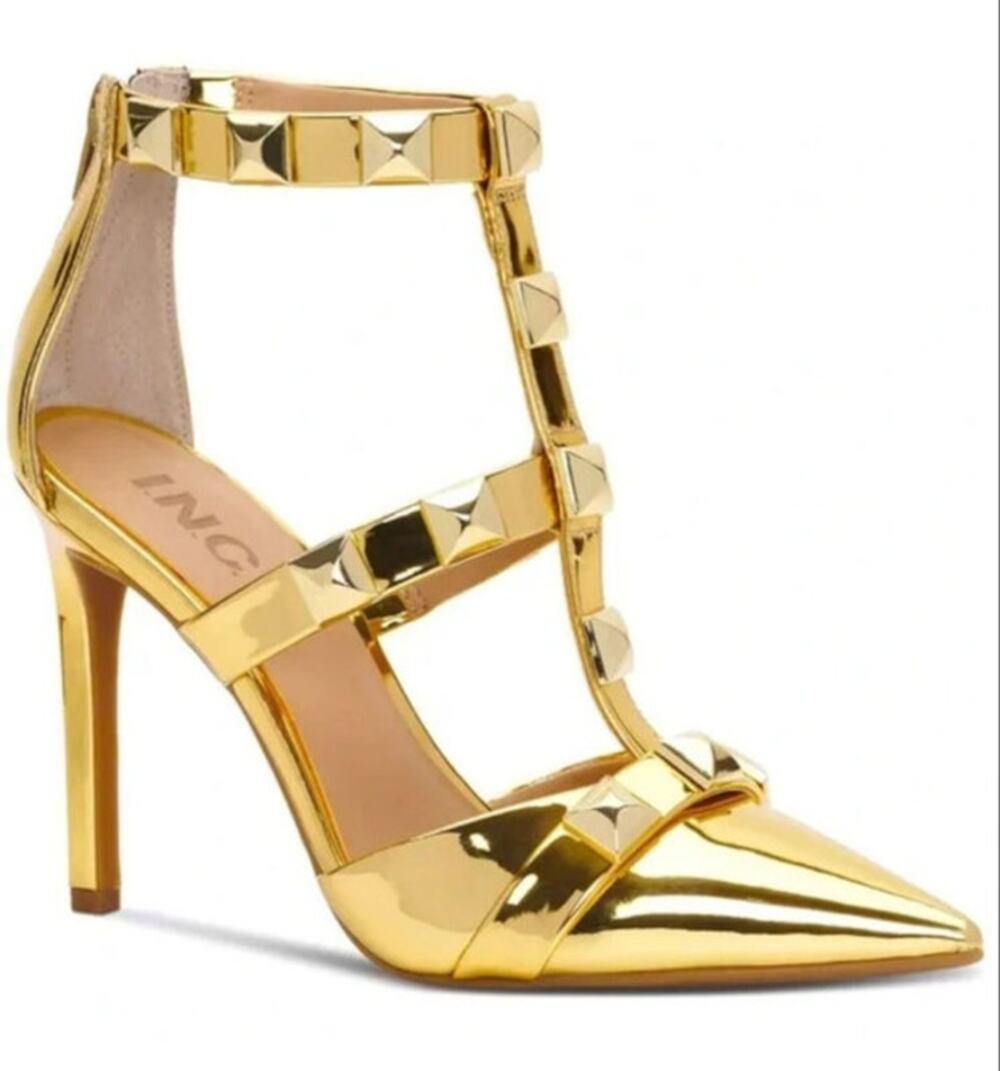 INC International Concepts NEW Women’s Gold Dress Pumps Heels Shoes | Size 6.5 M